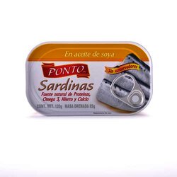 Sardina En Aceite De Soya 120 Gramos