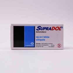 Supradol 4 Tabletas Subl 30 Miligra