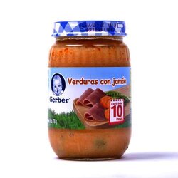 Papilla Tercera Etapa Jamon Con Verdura 170 Gramos