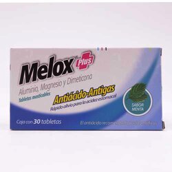 Melox-Plus A/Gas Masticable Menta 30 Tableta