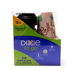 Vaso Termico Con Tapa 12 Oz 12 Pieza