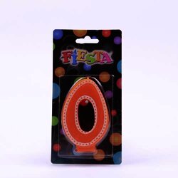 Vela Para Fiesta Numerica No. 0 Varios 1 Pieza