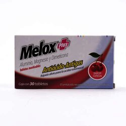 Melox-Plus A/Gas Masticable Cereza 30 Tableta