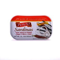 Sardina En Aceite De Soya Con Picante 120 Gramos