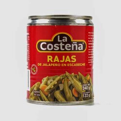 Chile Jalapeño Lata Rajas 240 Gramos