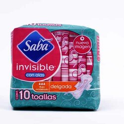 Toalla Alas Invisible 10 Pieza