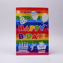 Bolsa Regalo Grande Felicidades Mod 845- 1 Pieza