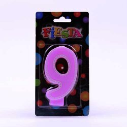 Vela Para Fiesta Numerica No. 9 Varios 1 Pieza