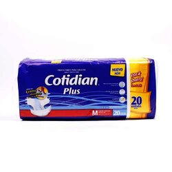 Pañal Plus Tela Mediano 20 Pieza