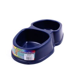 Comedero Plastico Para Mascota Doble Gra 1 Pieza