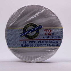 Plato Liso Papel No. 9 72 Pieza