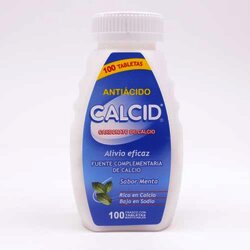Calcid Frasco Menta 100 Pastil