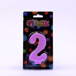 Vela Para Fiesta Numerica No. 2 Varios 1 Pieza