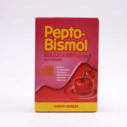 Pepto Bismol Masticable Cereza 24 Tableta