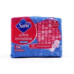 Toalla Alas Invisible 14 Pieza