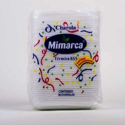 Charola Termica No. 855 Blanco 50 Pieza