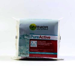 Toallitas Desmaquillantes Garnier Pure 25 Pieza