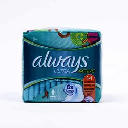 Toalla Alas Active Ultradelgada 14 Pieza