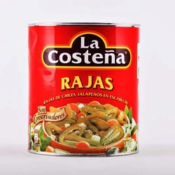 Chile Jalapeño Rajas 2800 Gramo