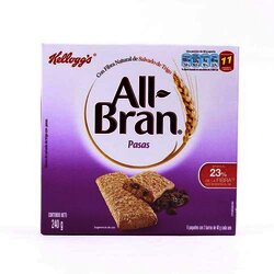 Barra De Cereal All Bran Pasas 6 Pieza
