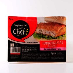 Hamburguesas Rellenas Queso Cheddar 440 Gramos