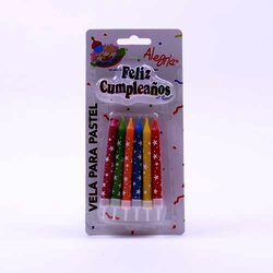 Vela Para Fiesta CumpleAños Letrero Vari 12 Pieza