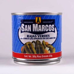 Chile Jalapeño Rajas 380 Gramos