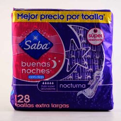 Toalla Alas Buenas Noches 28 Pieza