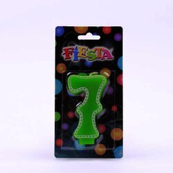Vela Para Fiesta Numerica No. 7 Varios 1 Pieza