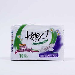 Toalla Alas Manzanilla Nocturna 10 Pieza