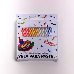 Vela Para Fiesta Caramelo Multicolor 24 Pieza