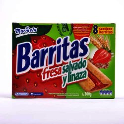 Barritas Fresa Salvado Y Linaza 300 Gramos