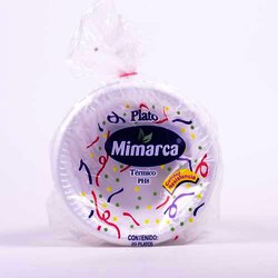 Plato Termico Hondo No.8 Blanco 20 Pieza