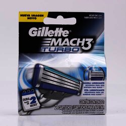 Cartuchos Afeitar Mach3 Turbo 2 Pieza