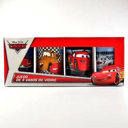 Juego De 4 Vasos Deco Cars 1207 1 Pieza