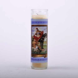 Veladora Vaso Imagen San Martin Caballe 1 Pieza