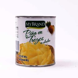 Fruta En Almibar Trocitos Piñas P-48 820 Gramos