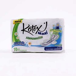 Toalla Alas Manzanilla Maxi 10 Pieza