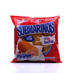 Pan Dulce Submarinos Fresa 3 Pieza