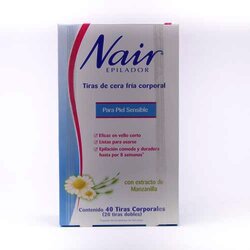 Cera Depiladora Tiras Fria 20 Pieza