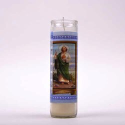 Veladora Vaso Imagen San Judas San Juda 1 Pieza