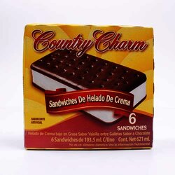 Sandwich De Helado Vainilla 6 Pieza